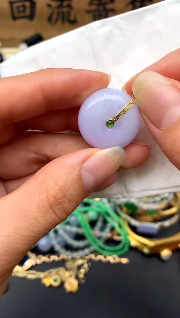 【闪购商品】翡翠颈饰18K金镶嵌148-中国好珍宝