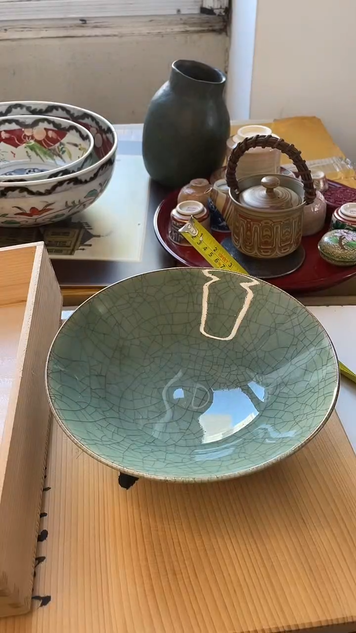 其他瓷青瓷大波三足 