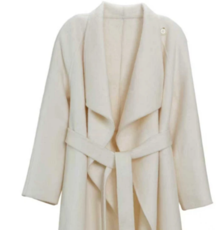 【高杰老师专享】长款系带毛呢大衣 2501