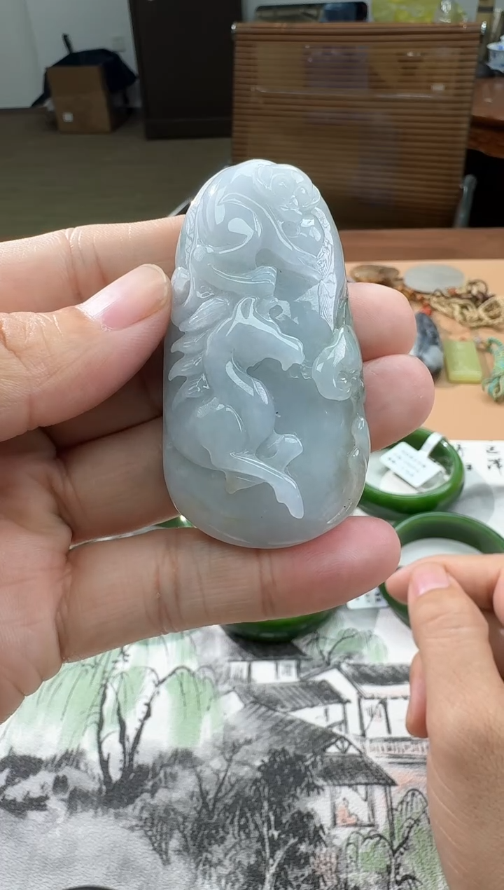 颈饰未镶嵌翡翠【瑞睿珠宝】翡翠马牌