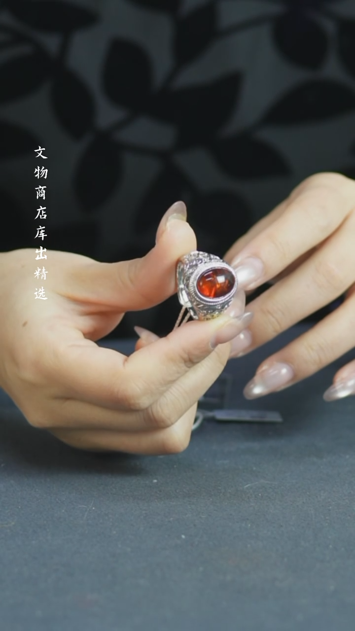 【闪购商品】铜琥珀戒指 福源堂 M