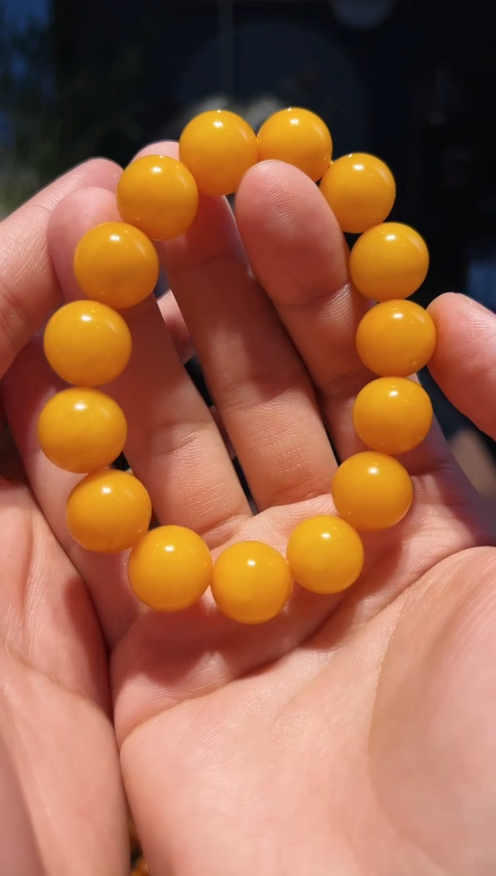 未镶嵌蜜蜡手串14+帝王