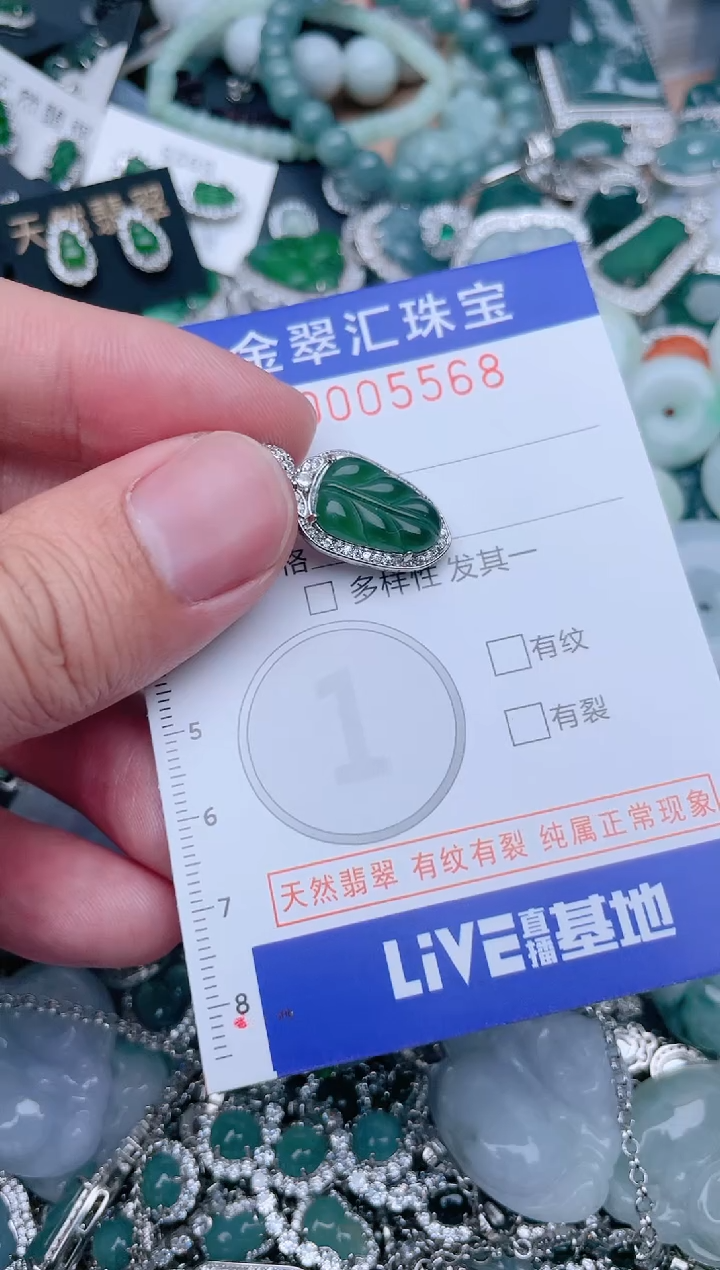 翡翠未镶嵌颈饰5568.......1
