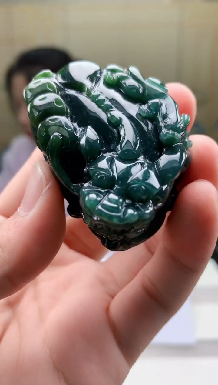 【闪购商品】定制翡翠未镶嵌4902bb-毛货貔貅61