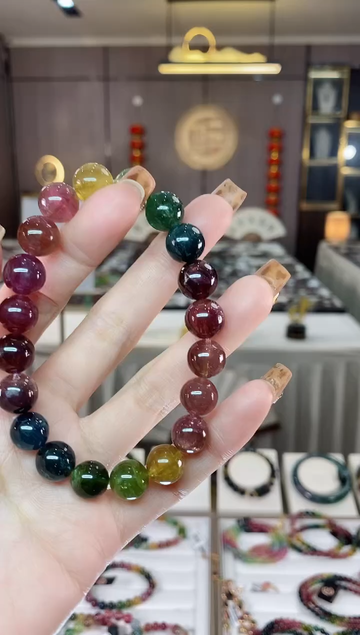 【闪购商品】碧玺单圈手串10mm+未镶嵌一物一证dan