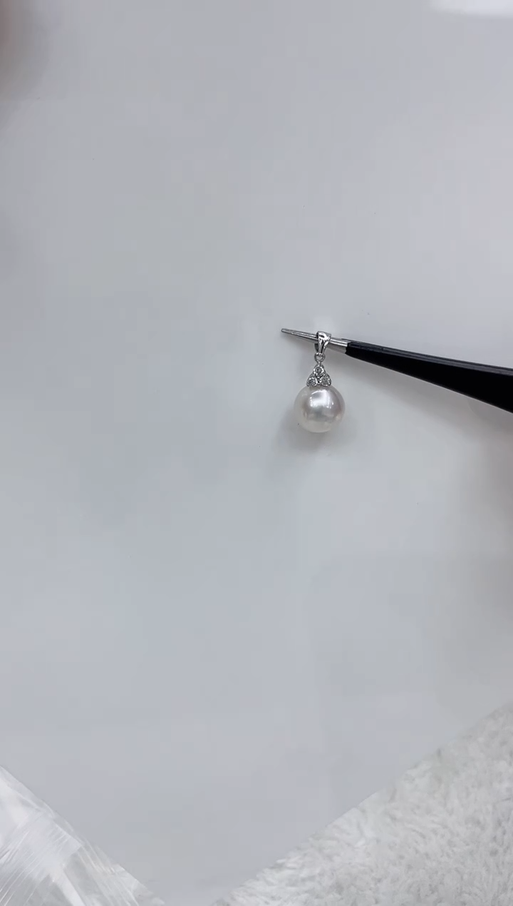 【闪购商品】海水珍珠吊坠(不含链)银S925镶嵌海水珍珠吊坠