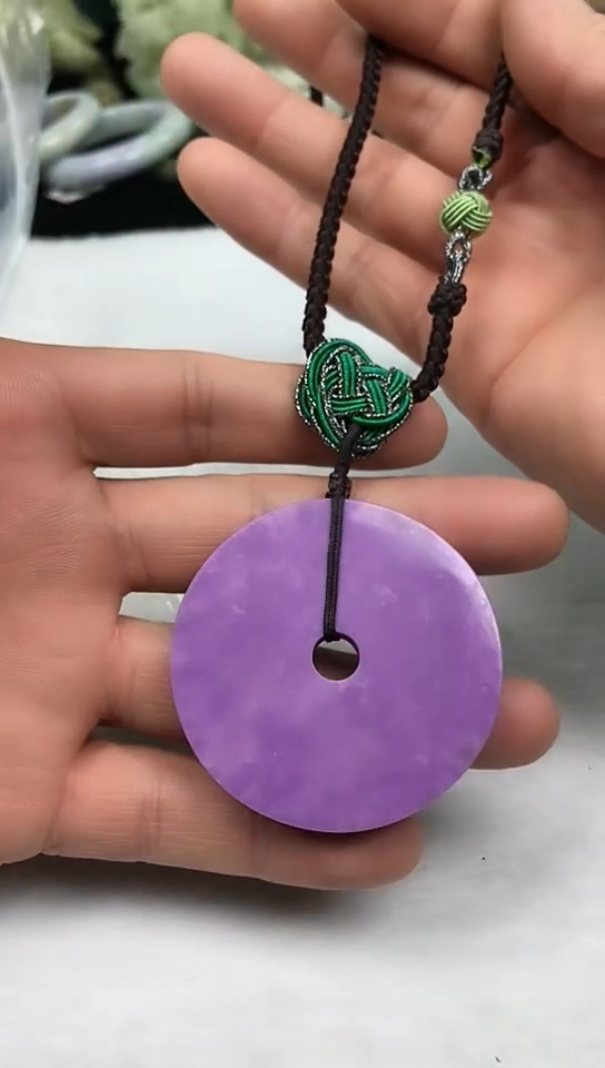 【闪购商品】石英质玉手链未镶嵌平安扣紫云母