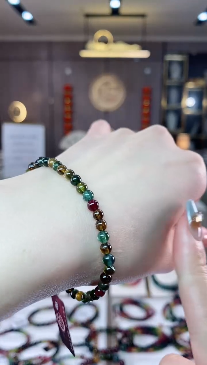 【闪购商品】碧玺单圈手串4mm+未镶嵌多样性发货一条dan