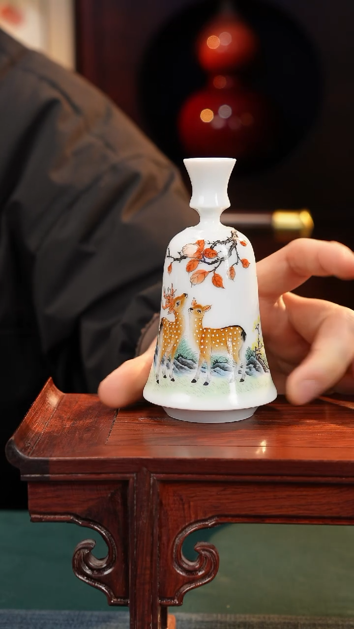 【闪购商品】摆件釉上粉彩纯手绘手工原创砚滴