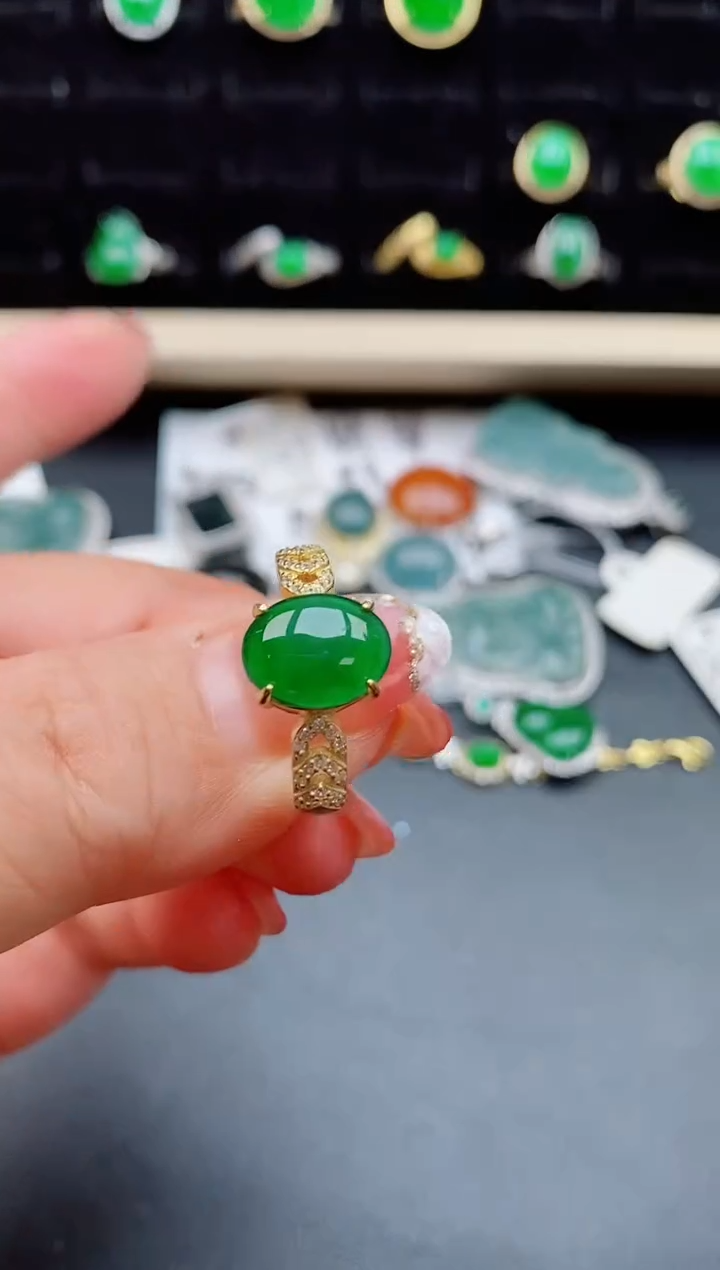 【闪购商品】翡翠戒指银S925镶嵌121212