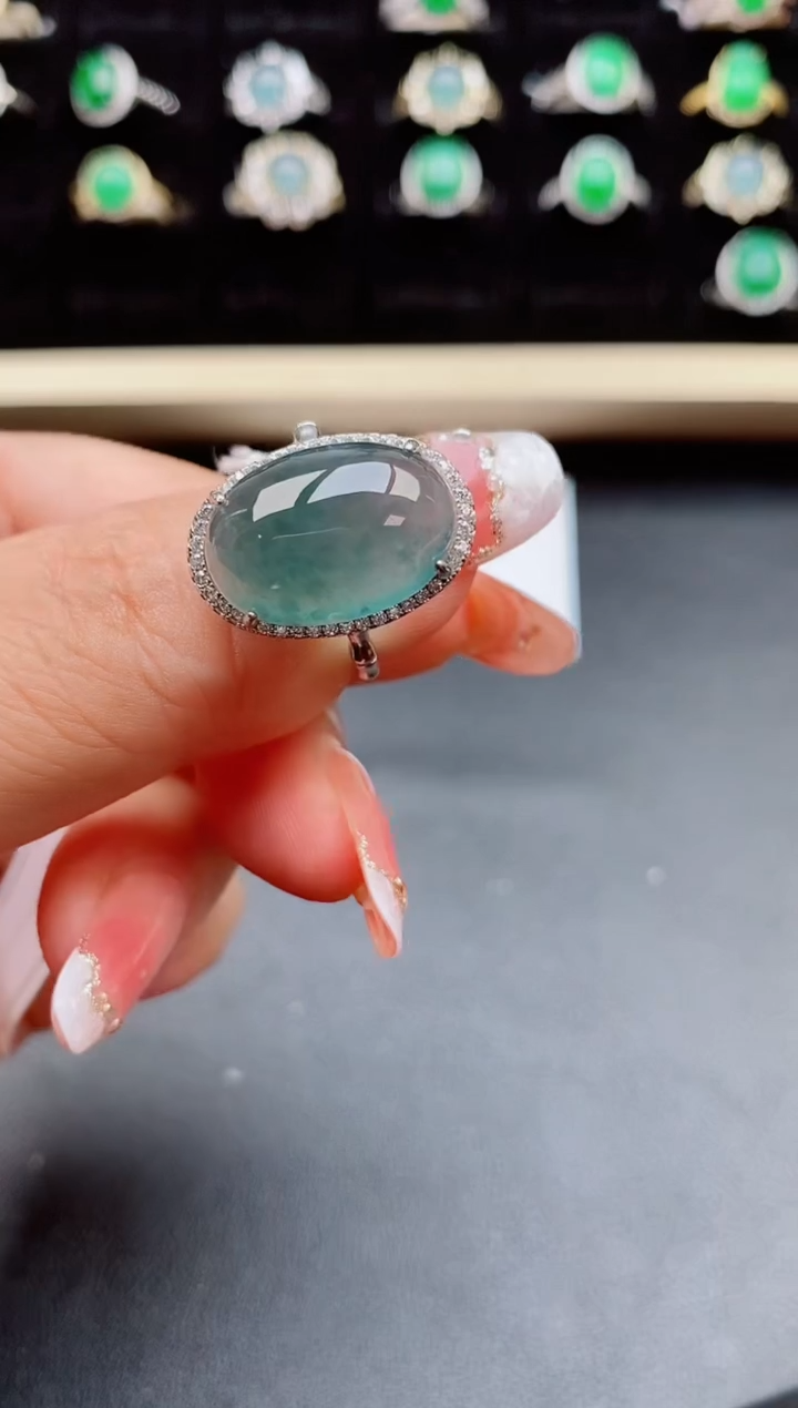 【闪购商品】翡翠戒指银S925镶嵌05800