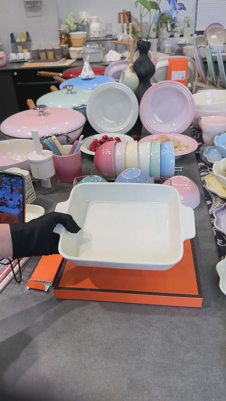 【闪购商品】瓷1个装奶油白8寸小烤盘