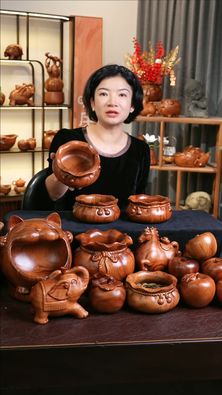 木MB005-4福袋收纳摆件小号微瑕福利随缘发其一