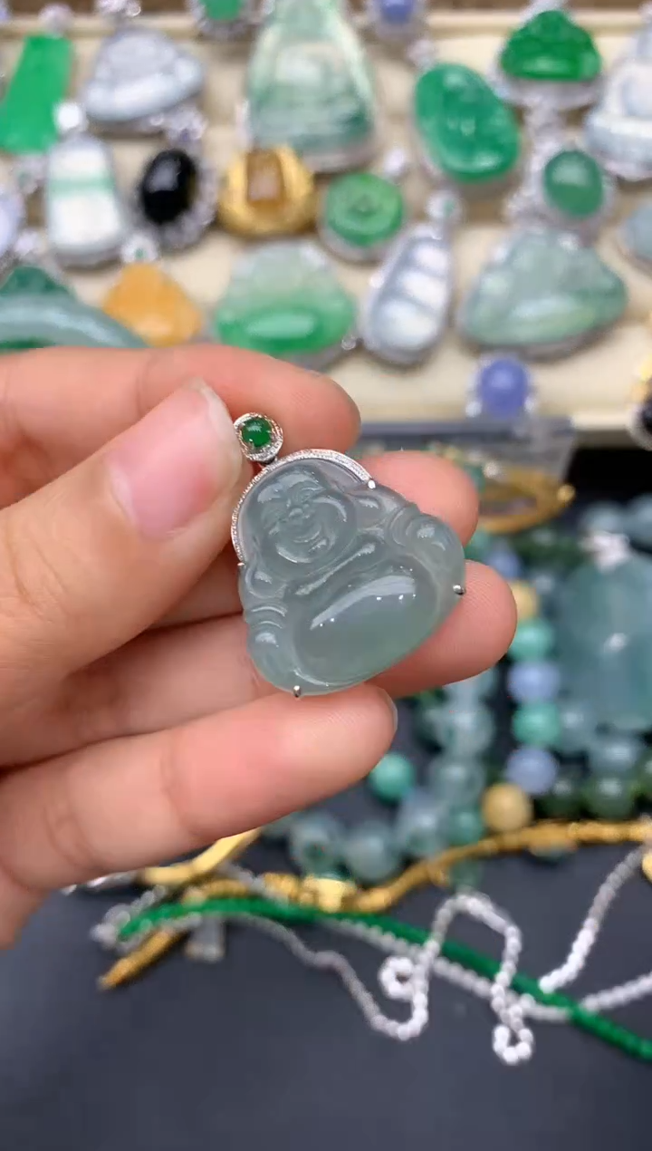 【闪购商品】翡翠颈饰18K金镶嵌222-中国好珍宝