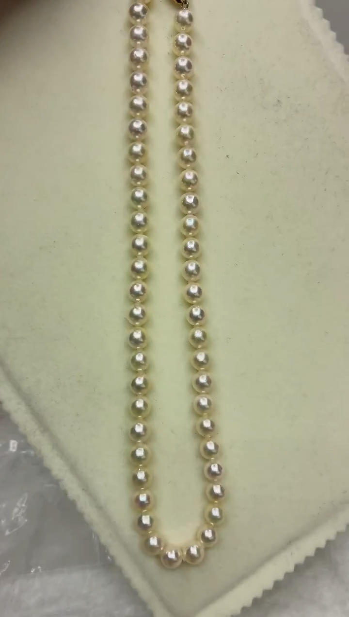 未镶嵌DA海水珍珠羽皇金串链7-8 t855