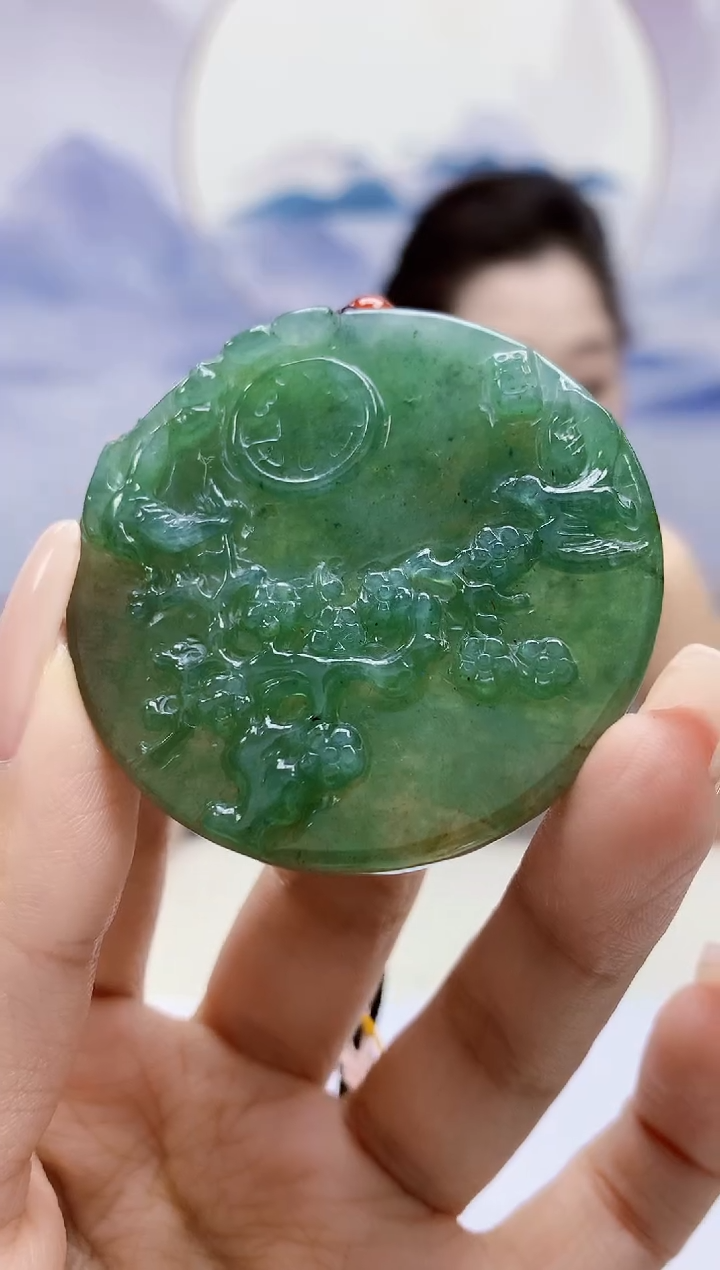 定制翡翠未镶嵌3099xx-毛货挂件49