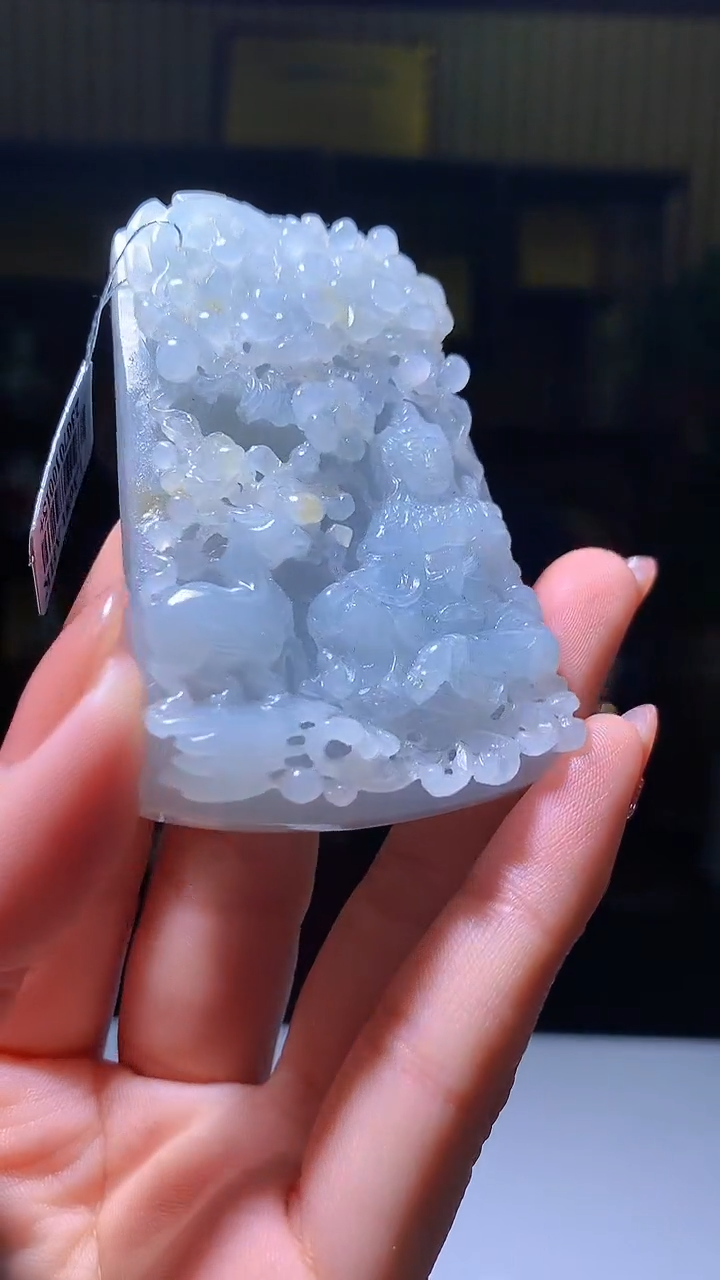 【闪购商品】定制翡翠未镶嵌1031hm-毛货挂件54