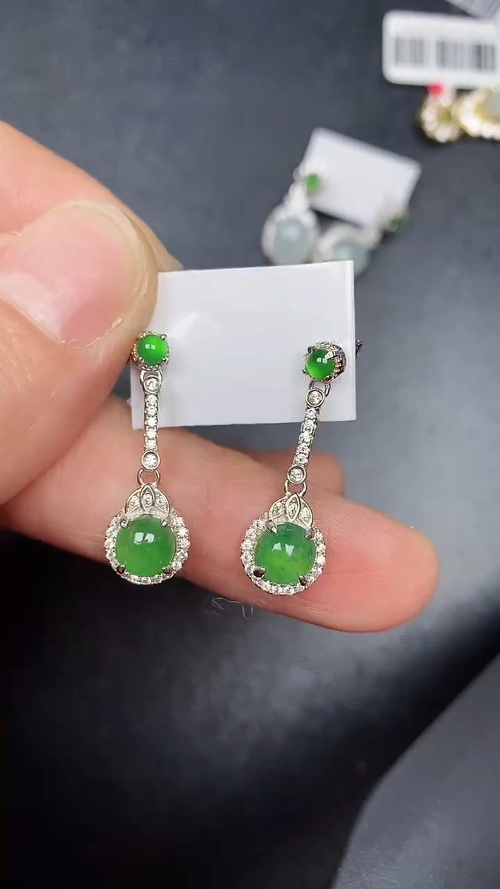 银S925镶嵌戒指翡翠6900