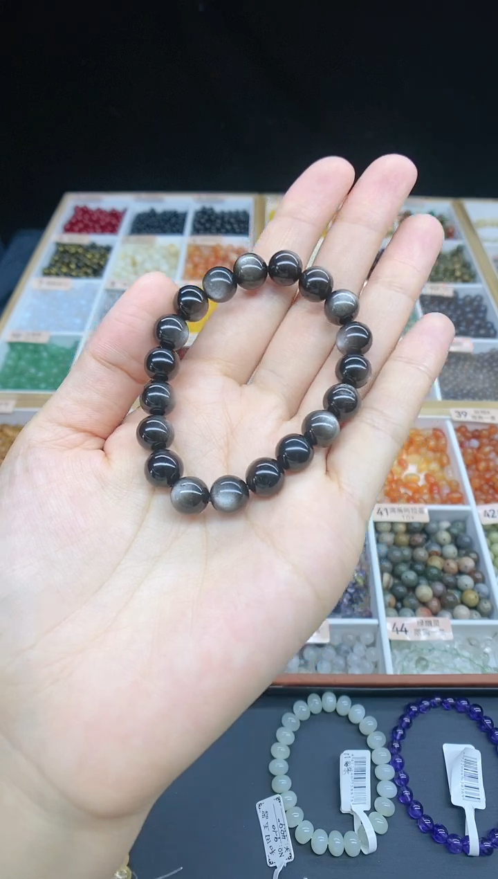 【闪购商品】木变石手链未镶嵌银曜石9-10mm