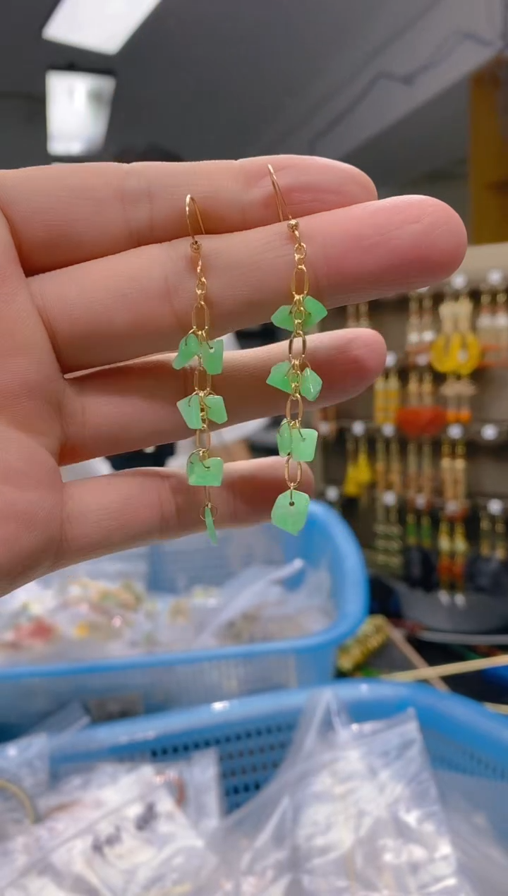 【闪购商品】翡翠耳饰合金153翡翠耳钩