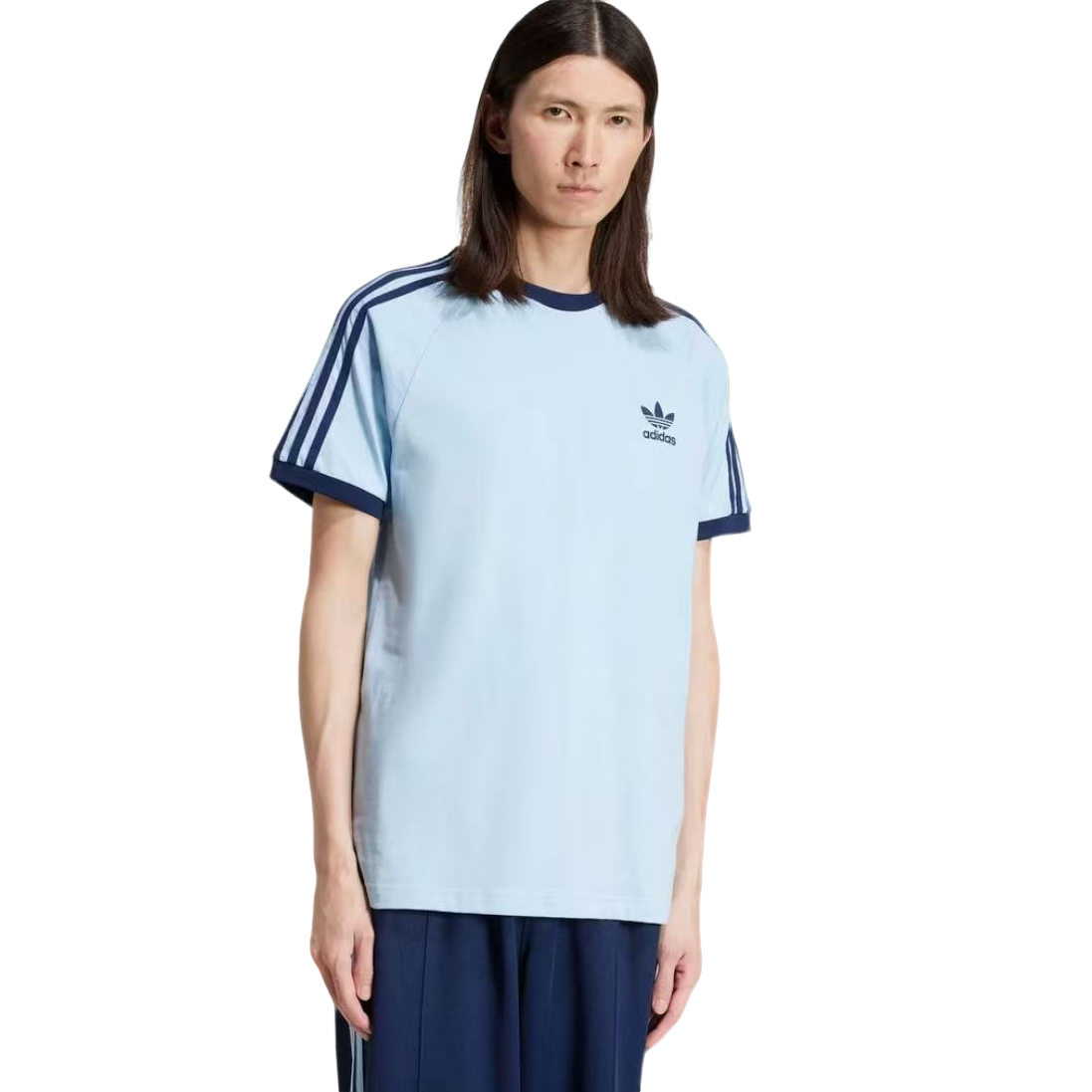 adidas/阿迪达斯男子三叶草户外运动休闲复古圆领短袖T恤JN7018