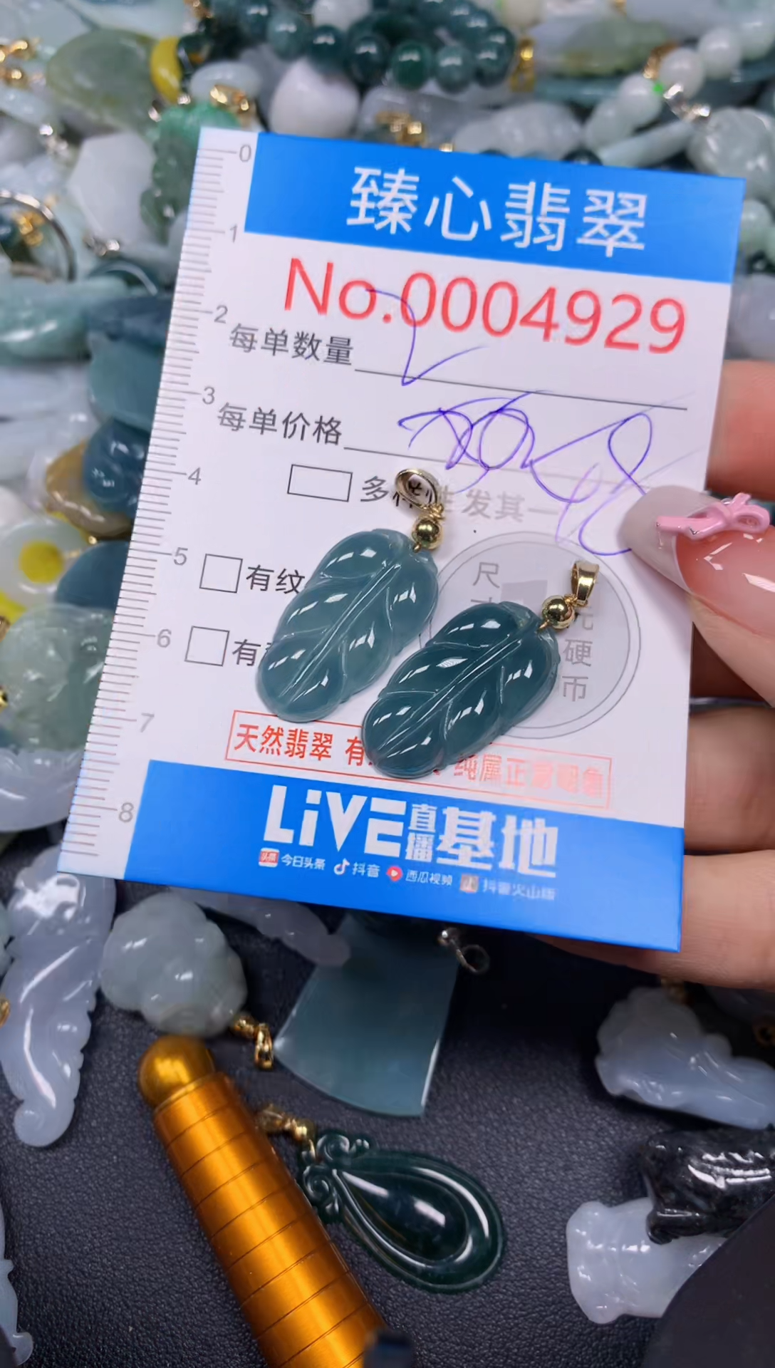 【闪购商品】翡翠颈饰未镶嵌含绳0004929