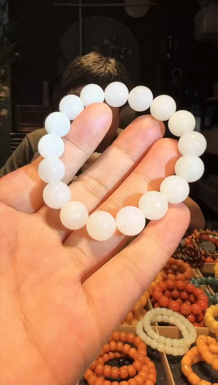 手链未镶嵌和田玉12左右精圆