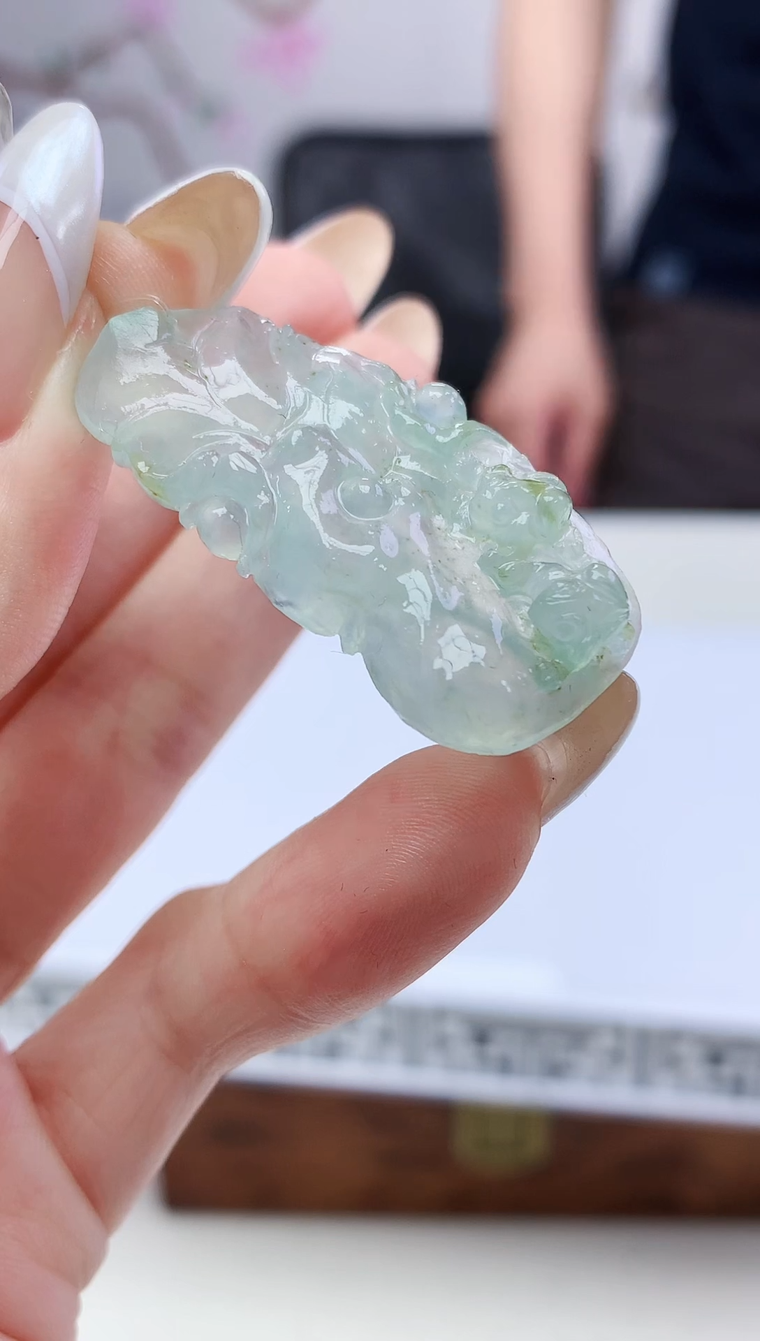 定制翡翠未镶嵌001ee-毛货如意82赠扣头