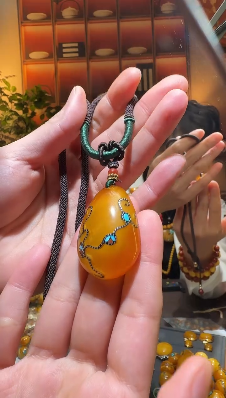 蜜蜡颈饰未镶嵌2319天然蜜蜡珠宝奇石