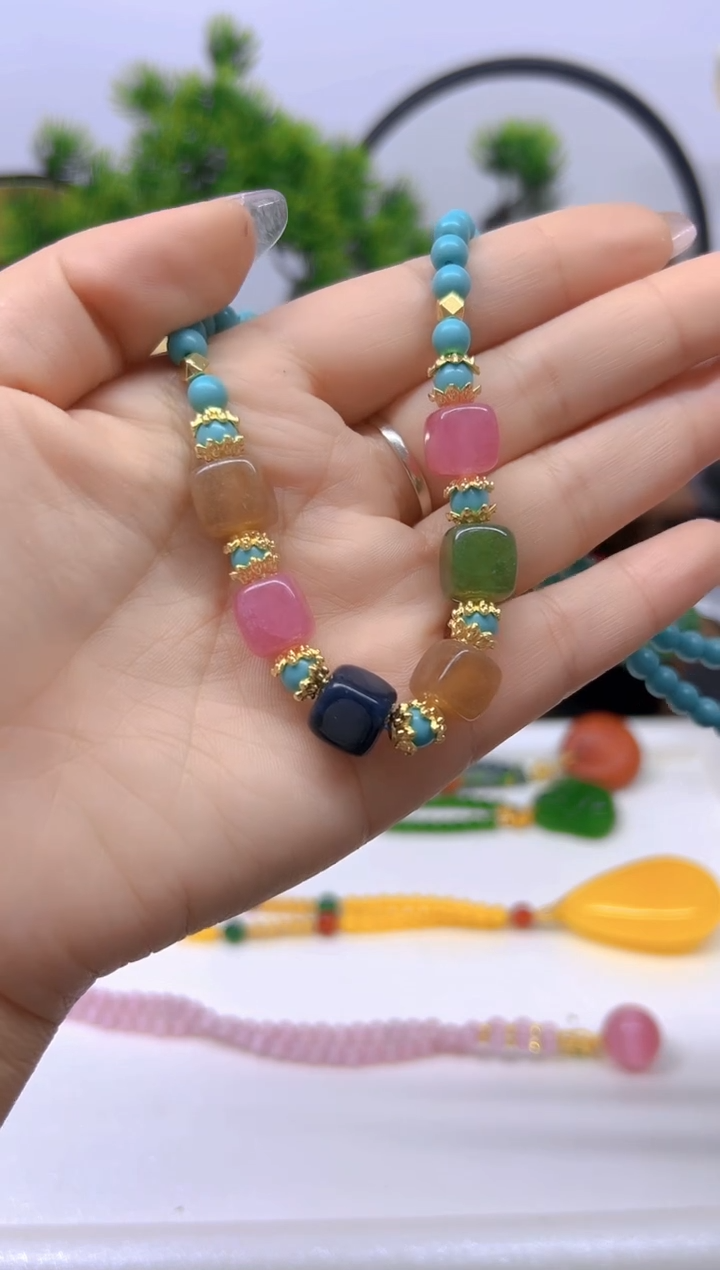 【闪购商品】碧玺颈饰未镶嵌项链X464