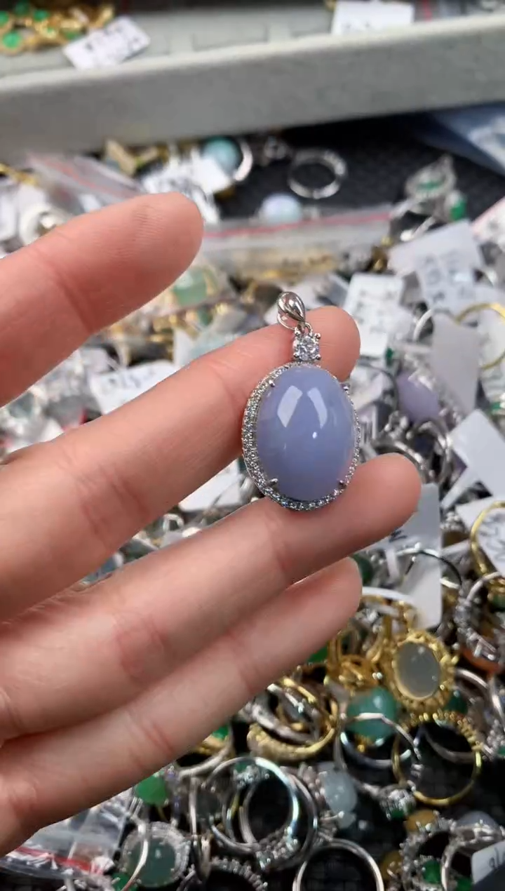 银S925镶嵌戒指翡翠222    1