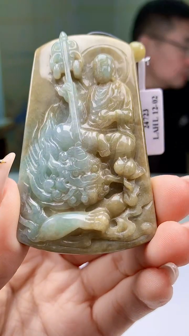 【闪购商品】定制翡翠未镶嵌5152ty-毛货挂件104