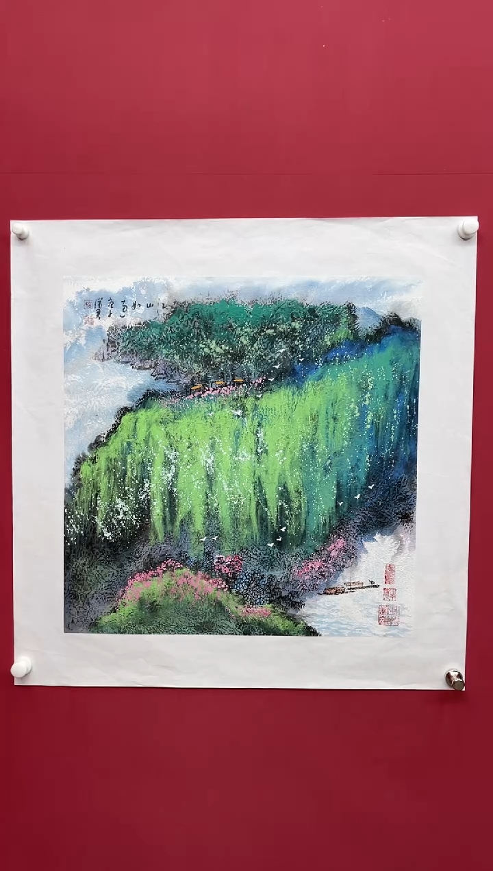 【闪购商品】国画吴-斗方山水/无框/W