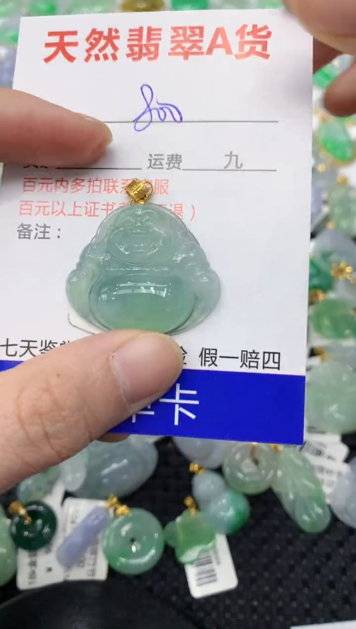 翡翠18K金镶嵌颈饰99999999999