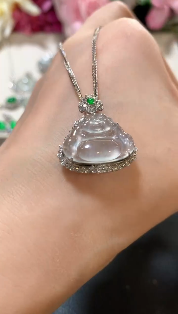 吊坠(不含链)18K金镶嵌翡翠z80  