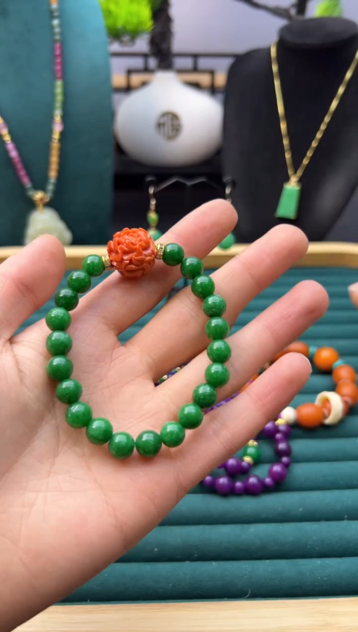 【闪购商品】翡翠耳饰14K金镶嵌S311