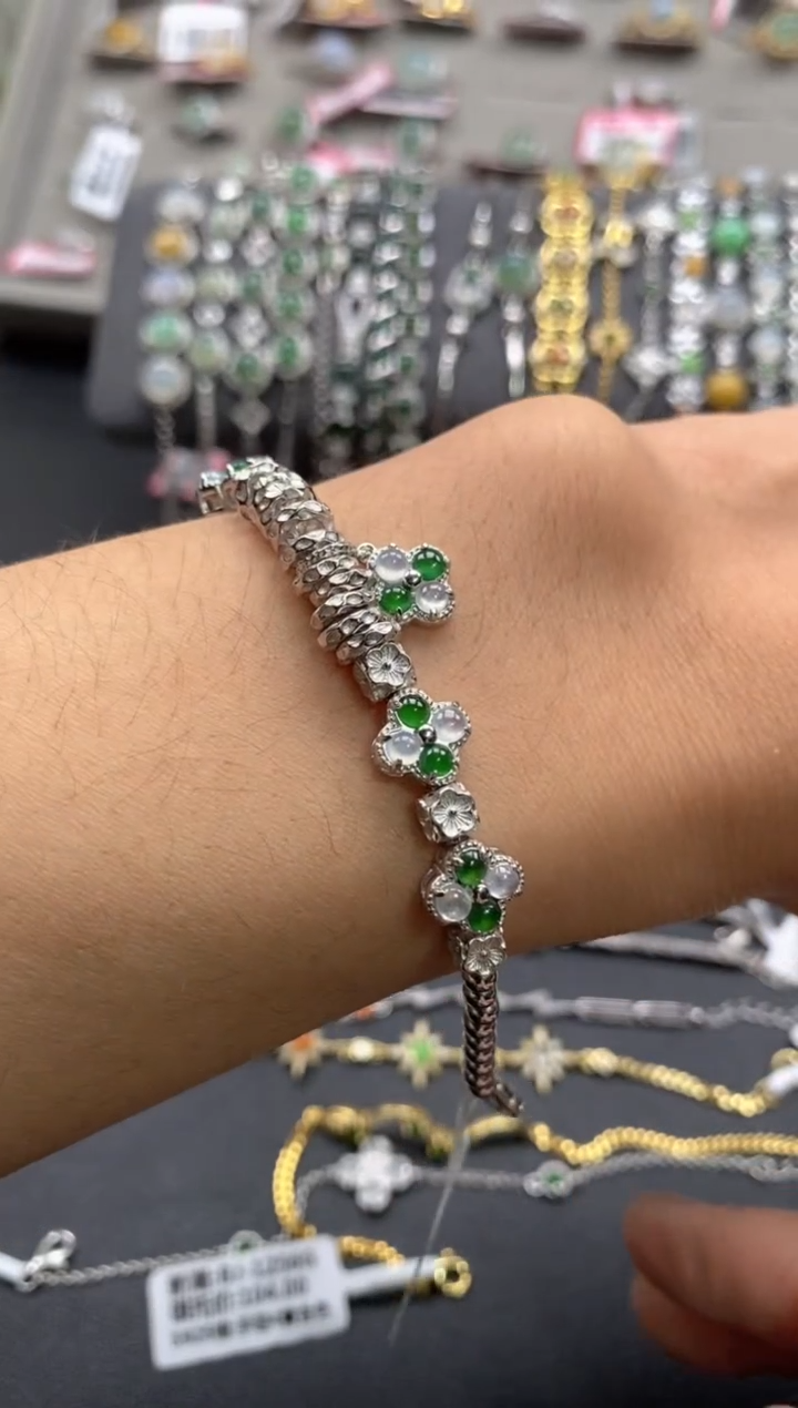 【闪购商品】翡翠戒指银S925镶嵌11111--1