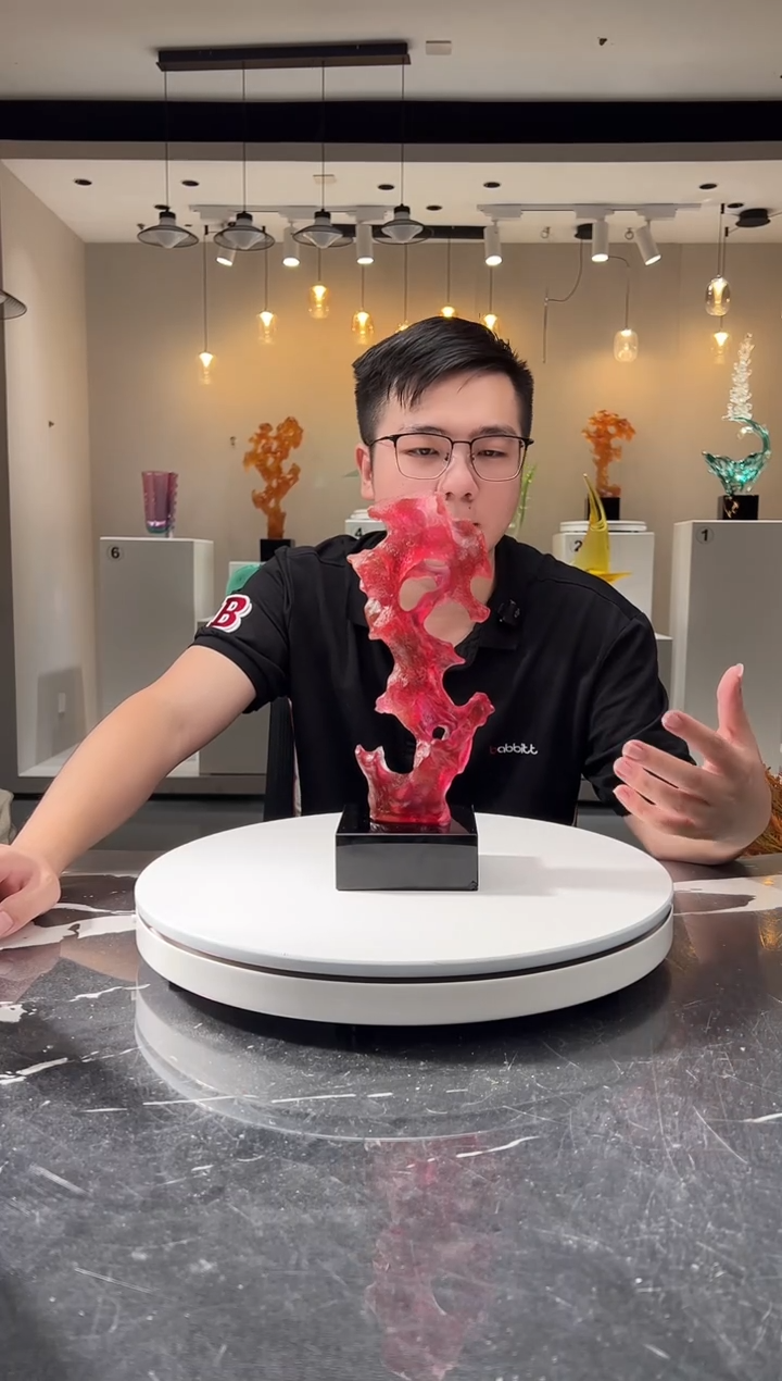 摆件巴比特美学-金红小号太湖石+底座