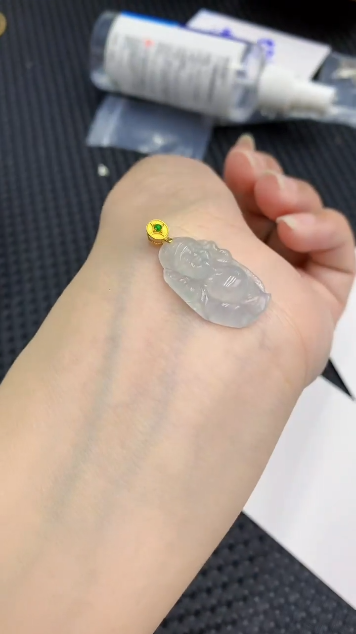 【闪购商品】翡翠颈饰18K金镶嵌            8