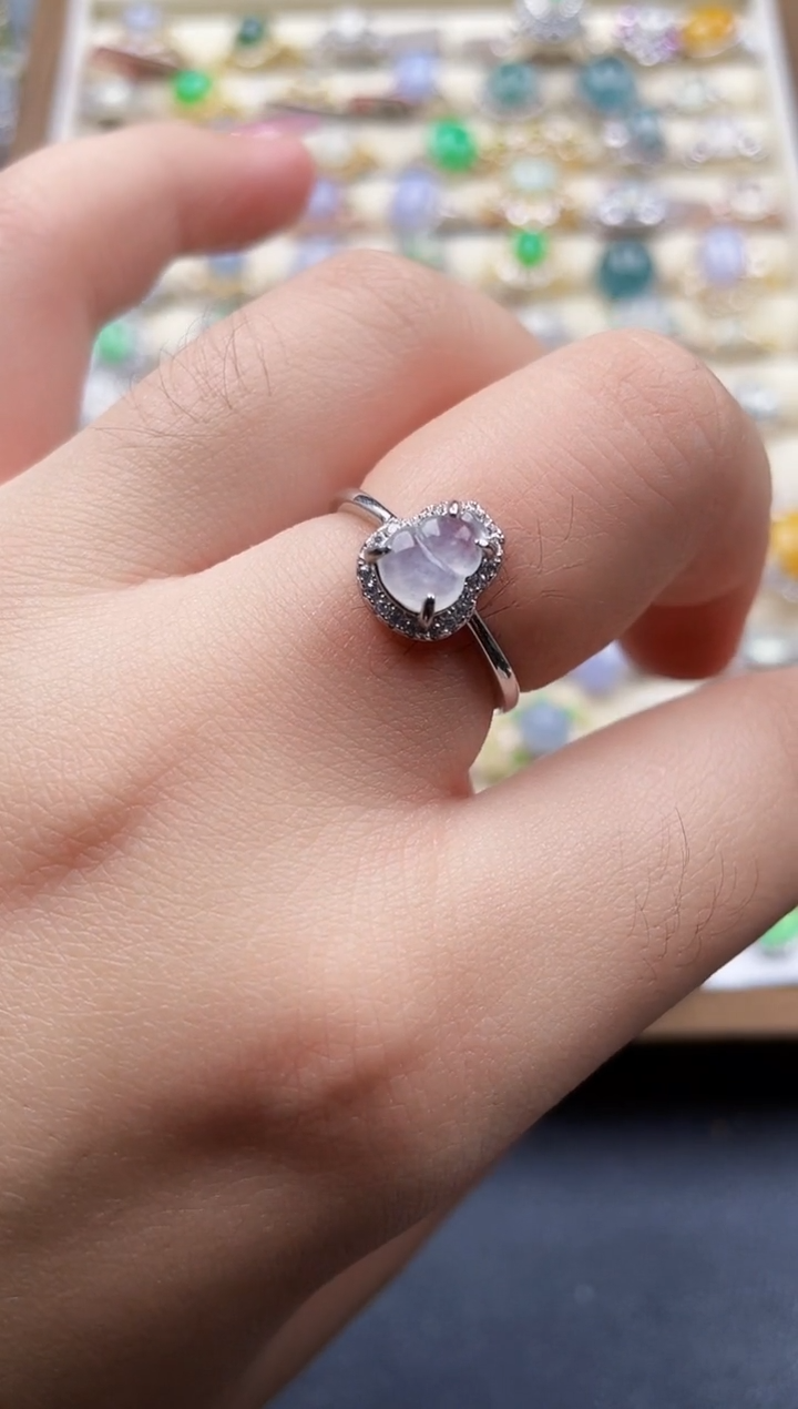 银S925镶嵌戒指翡翠30