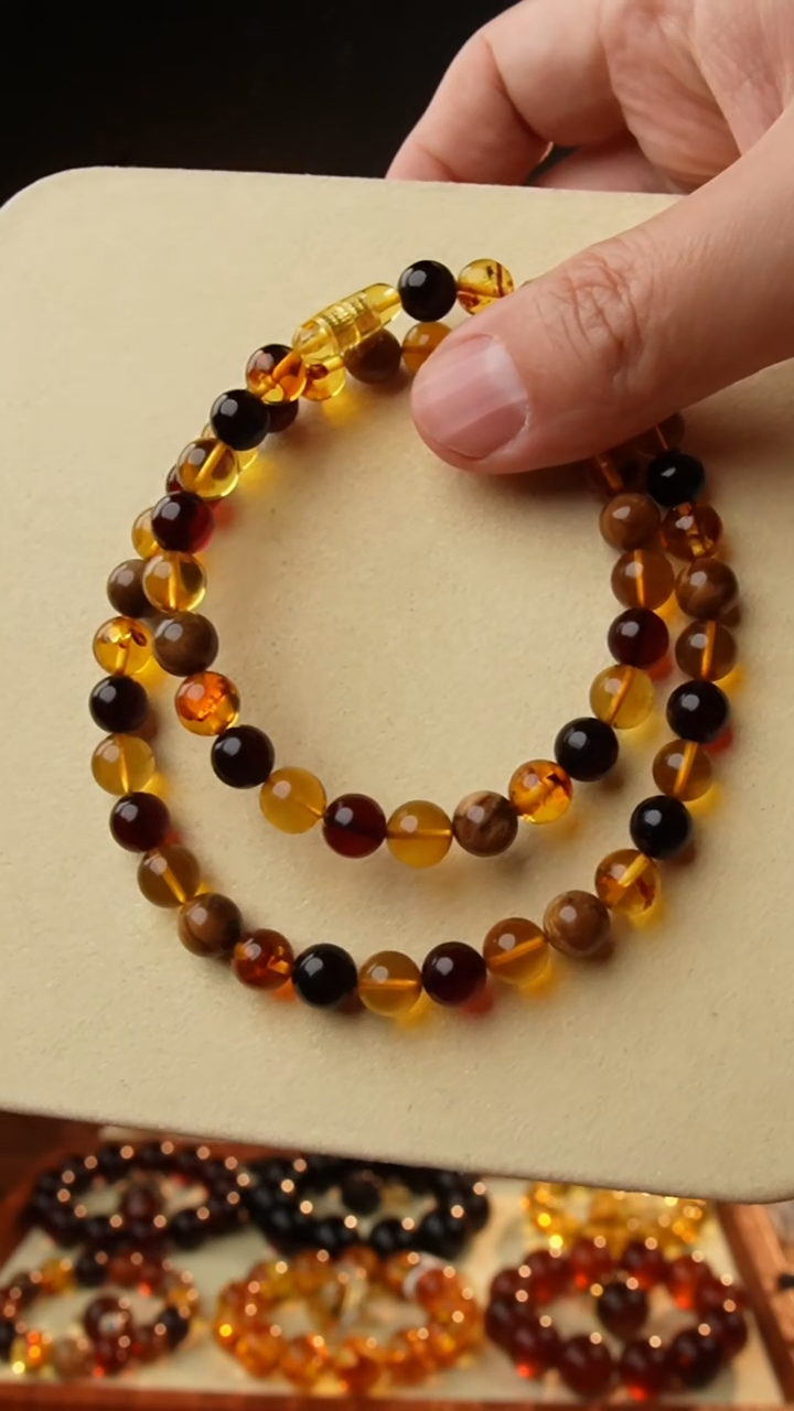 【闪购商品】琥珀裸石未镶嵌8+多宝妈妈链