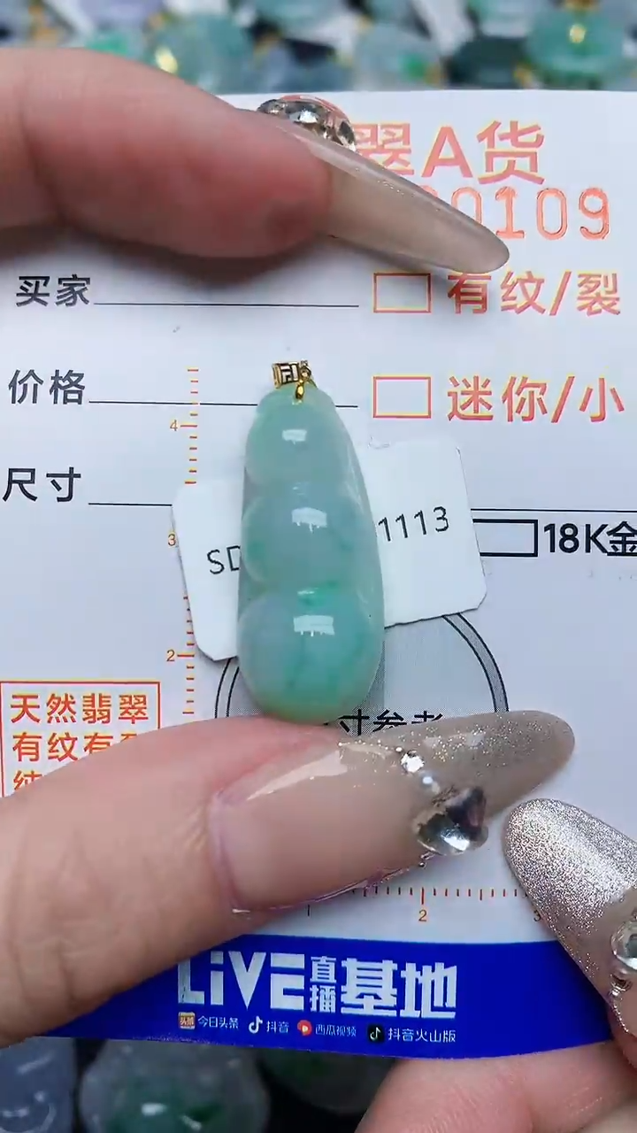 【闪购商品】翡翠颈饰18K金镶嵌4534534534