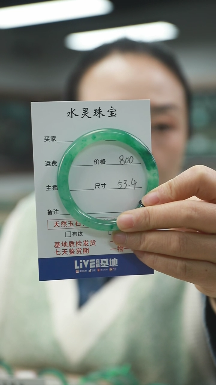 【闪购商品】石英质玉手镯未镶嵌天然独龙玉手镯圈口53.4