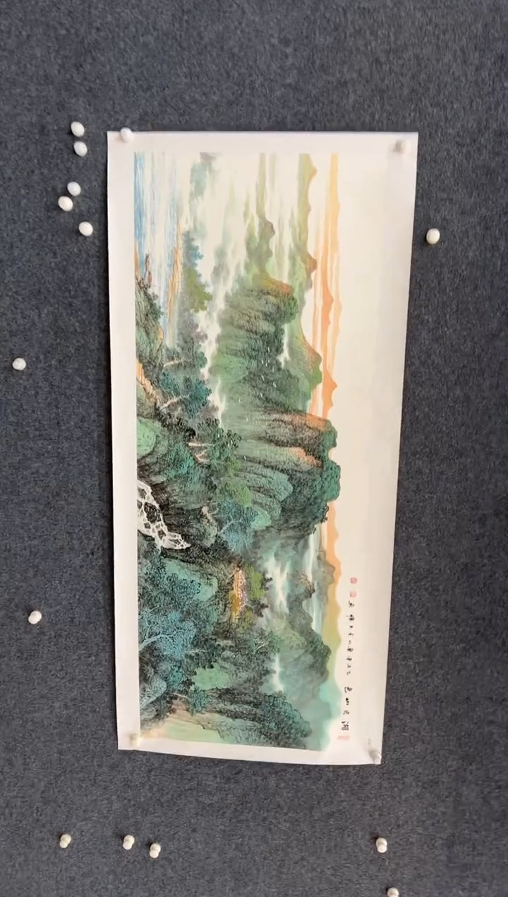 【闪购商品】国画2.8-王夫怀-6尺山水-022