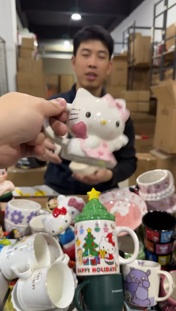 瓷片原盒kt猫天使杯杯杯