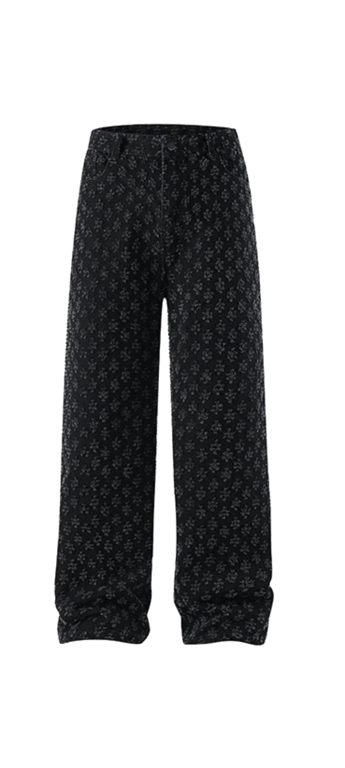 提花做旧水洗拉链印花男款提花牛仔裤设计师时尚百搭