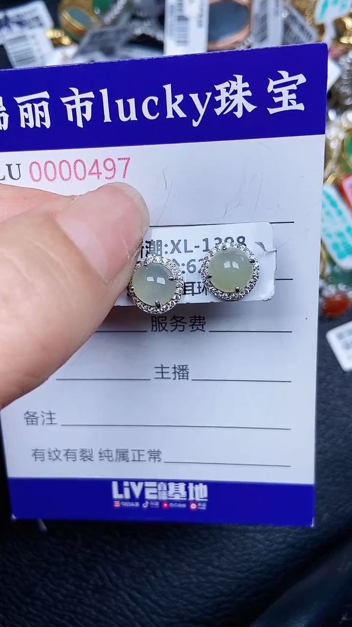 颈饰银S925镶嵌翡翠497