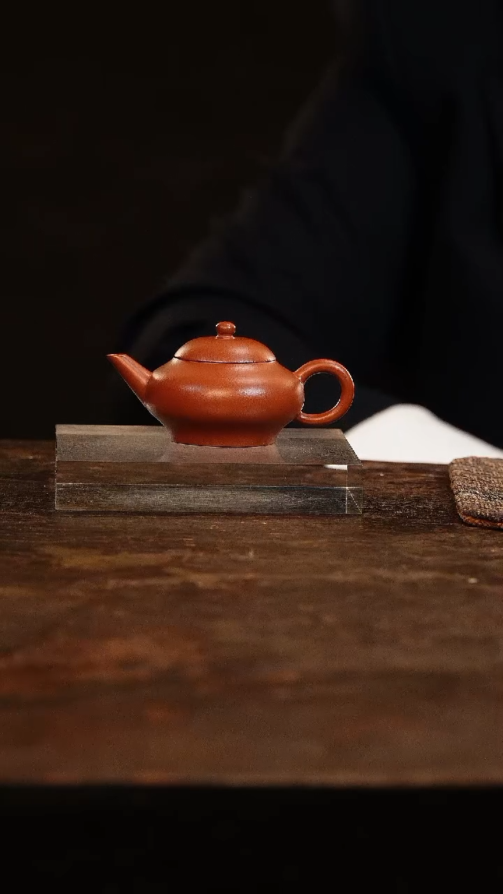 【闪购商品】紫砂茶壶百年福记 朱泥神灯水平（直嘴）