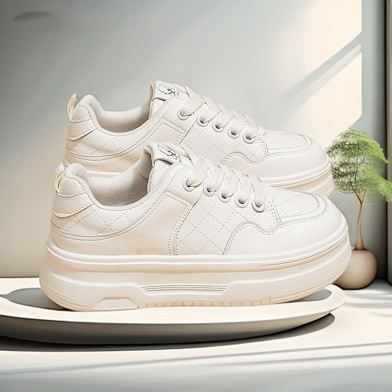 苏苏严选小白鞋女2025夏季新款百搭运动休闲鞋子女款潮流厚底板鞋