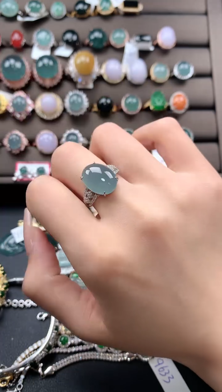 【闪购商品】翡翠戒指银S925镶嵌432432432